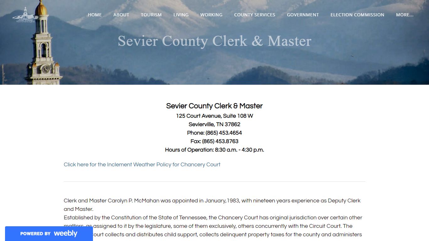 Clerk & Master - SEVIER COUNTY TENNESSEE